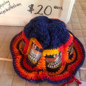 Beer Can Hat Handmade from Colorado’s Left Hand Brewing cans. One size fits all